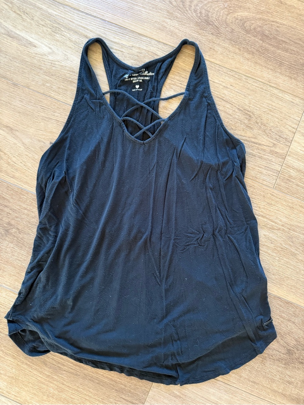 Hollister Black Crisscross Racerback Tank